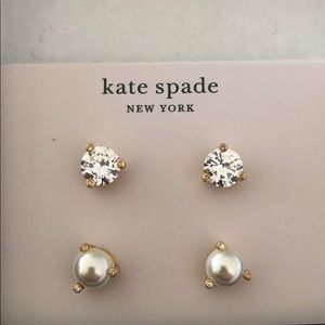 Kate Spade Earrings Diamond and Pearl